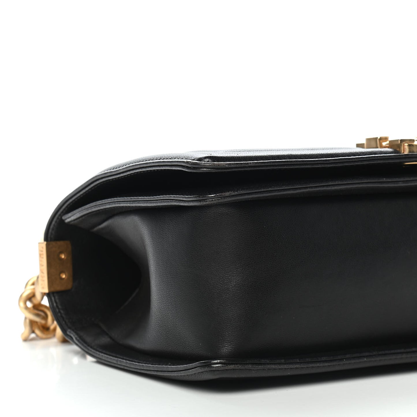 Lambskin Quilted Medium Boy Flap Black