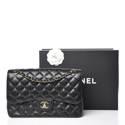 Chanel Caviar Quilted Jumbo Double Flap Black 11 of 11