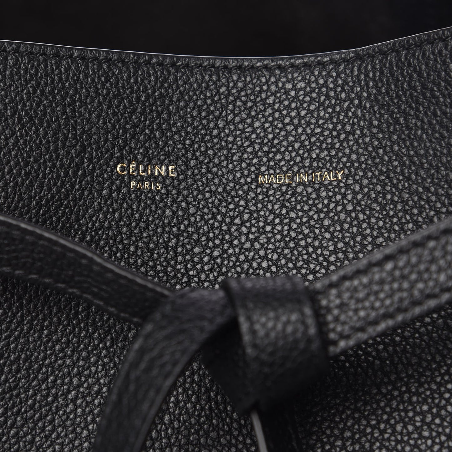 Soft Grained Calfskin Medium Belt Cabas Phantom Black
