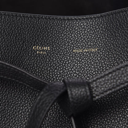 Celine Soft Grained Calfskin Medium Belt Cabas Phantom Black 5 of 9