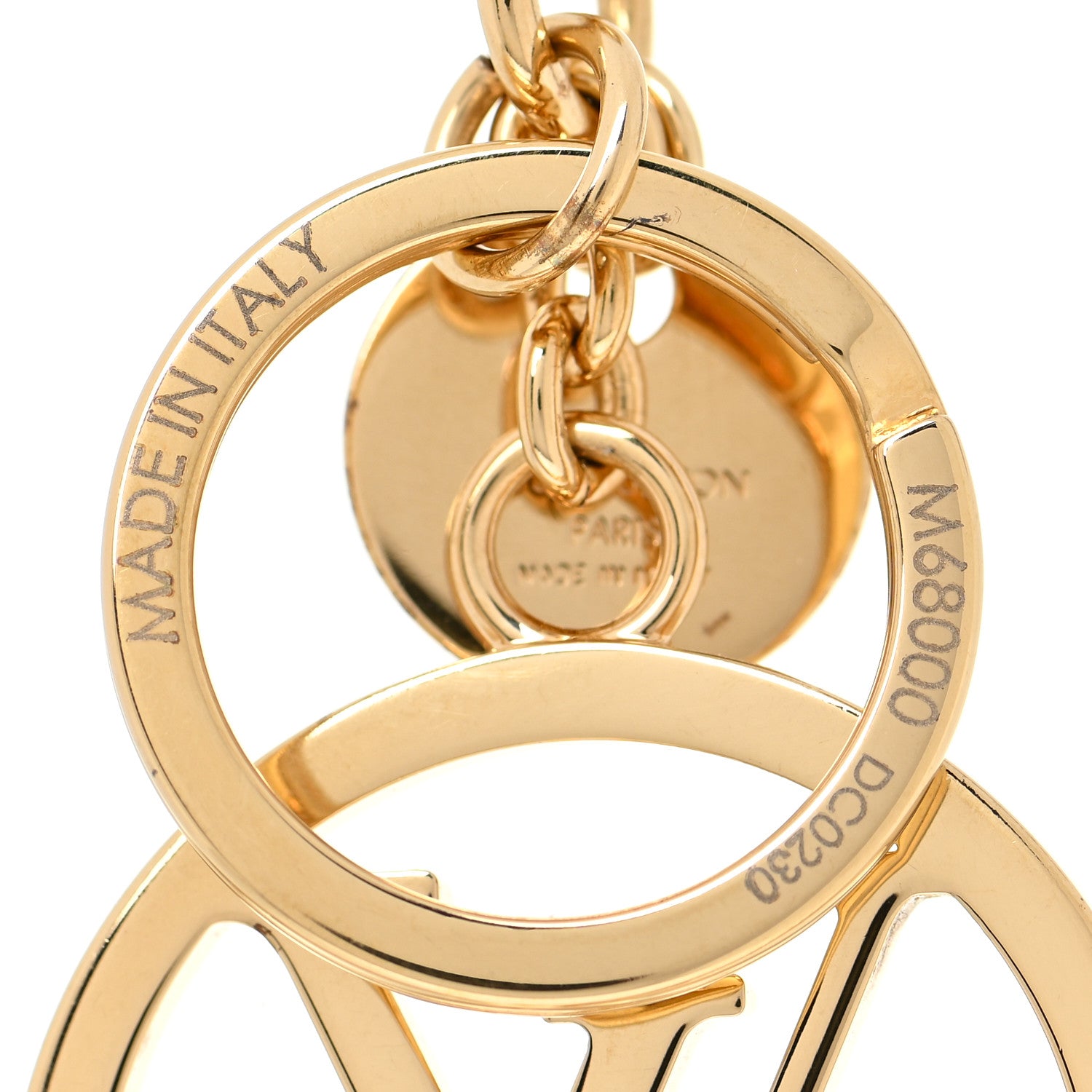 Louis Vuitton LV Circle Bag Charm Key Holder Gold 4 of 4