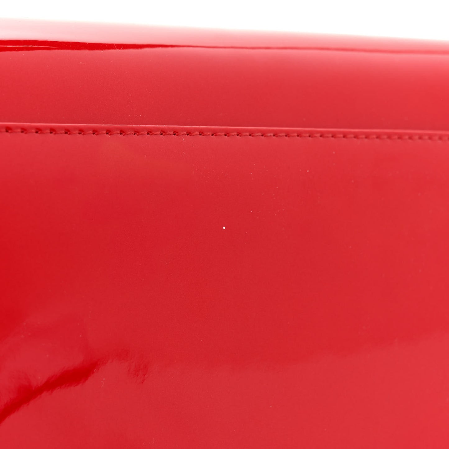 Metallic Box Patent Calfskin Miss Dior Promenade Pouch Red