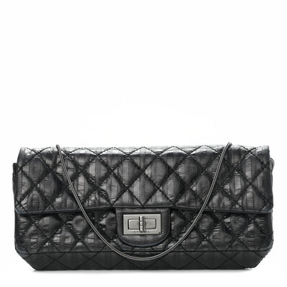 Chanel Metallic Calfskin Striped 2.55 Reissue Flap Black 1 of 7
