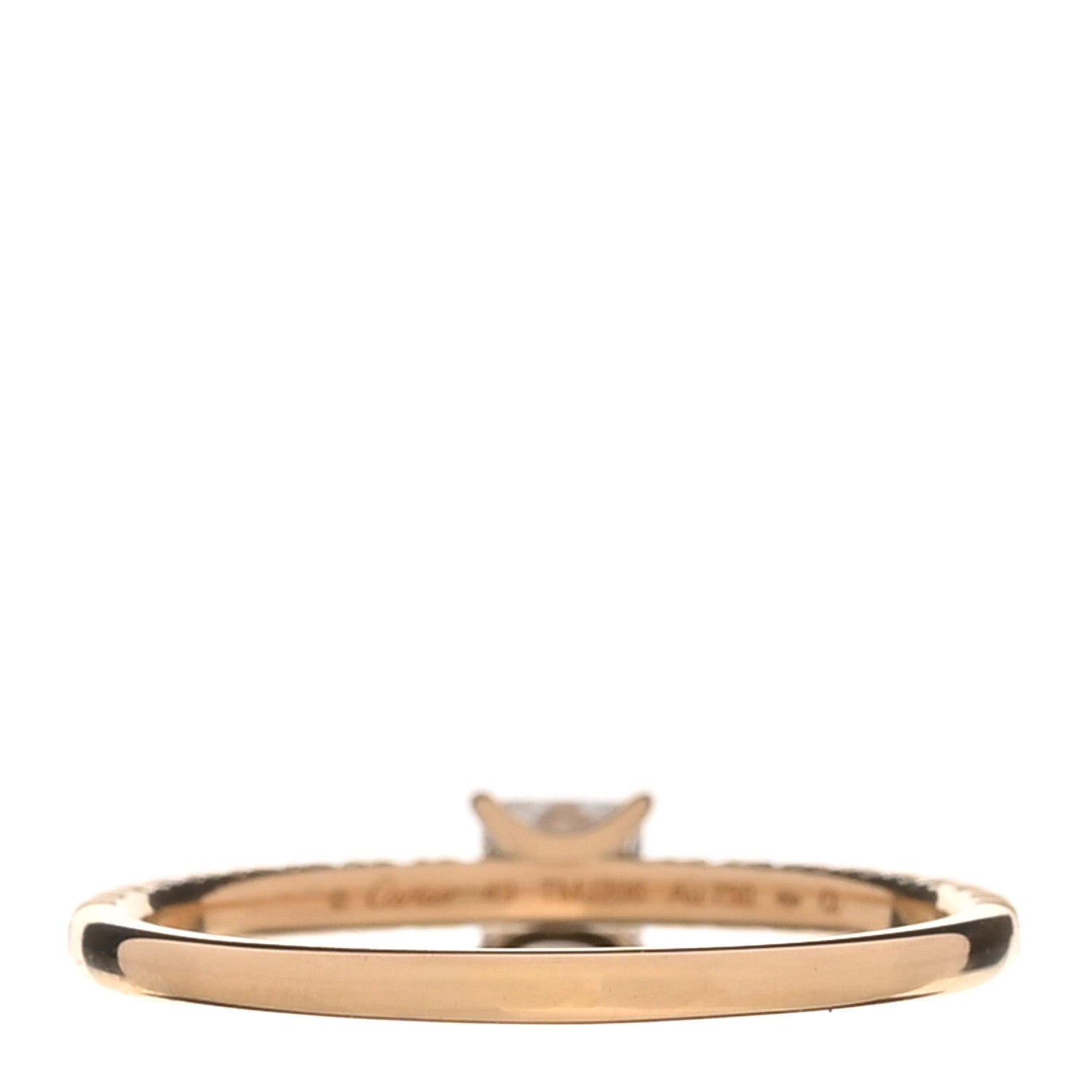 Cartier 18K Yellow Gold Diamond Etincelle De Cartier Princess Cuf Paved Ring 49 4.75 3 of 5
