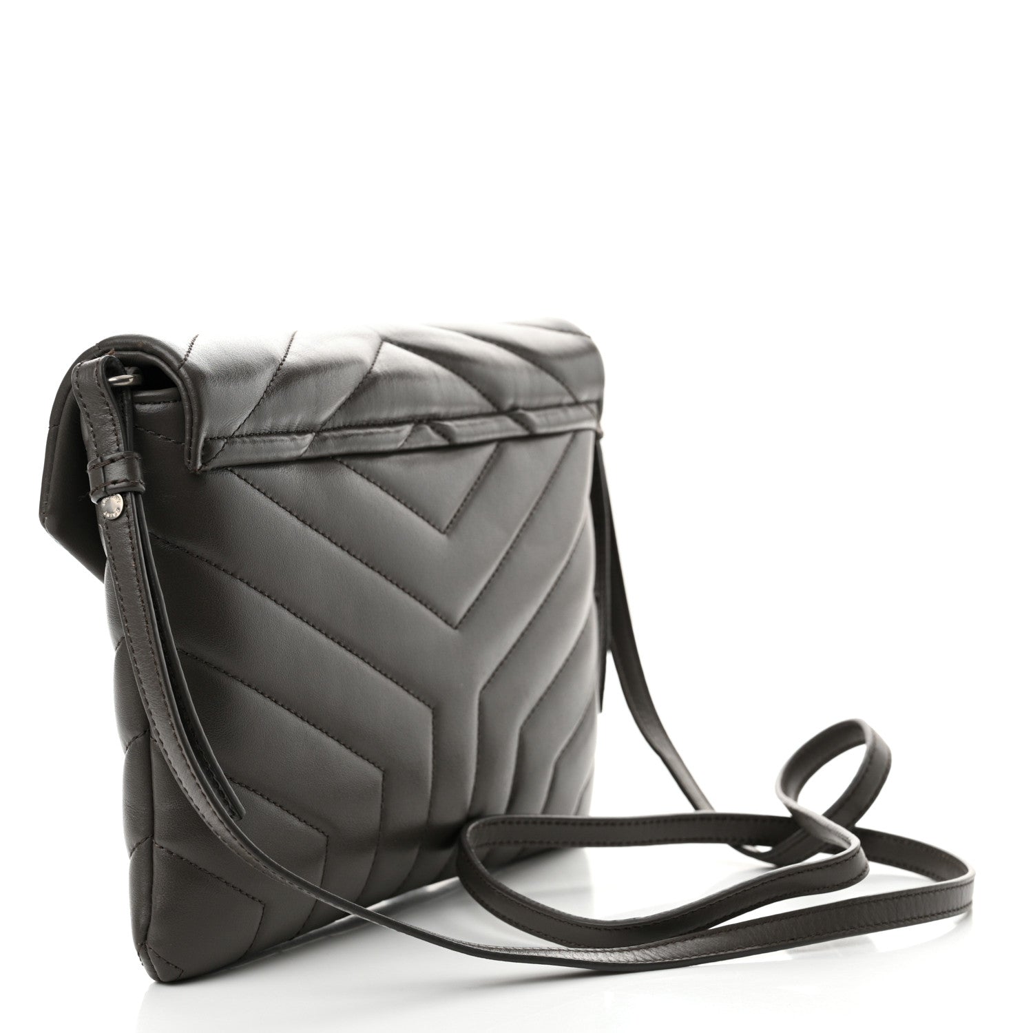 Saint Laurent Calfskin Y Quilted Monogram Loulou Flap Bag Earth 3 of 13