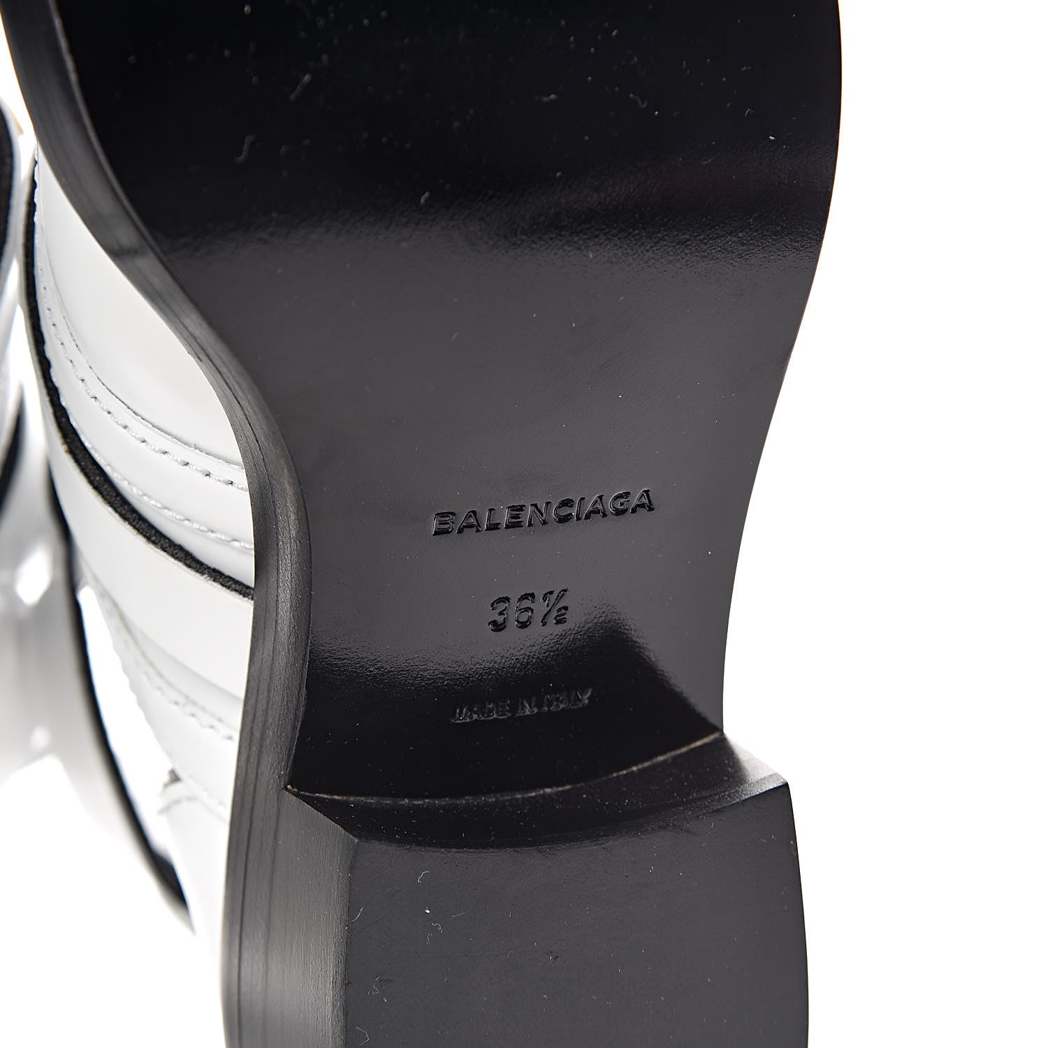 Balenciaga Brushed Calfskin Ceinture Ankle Boots 36.5 White 6 of 9