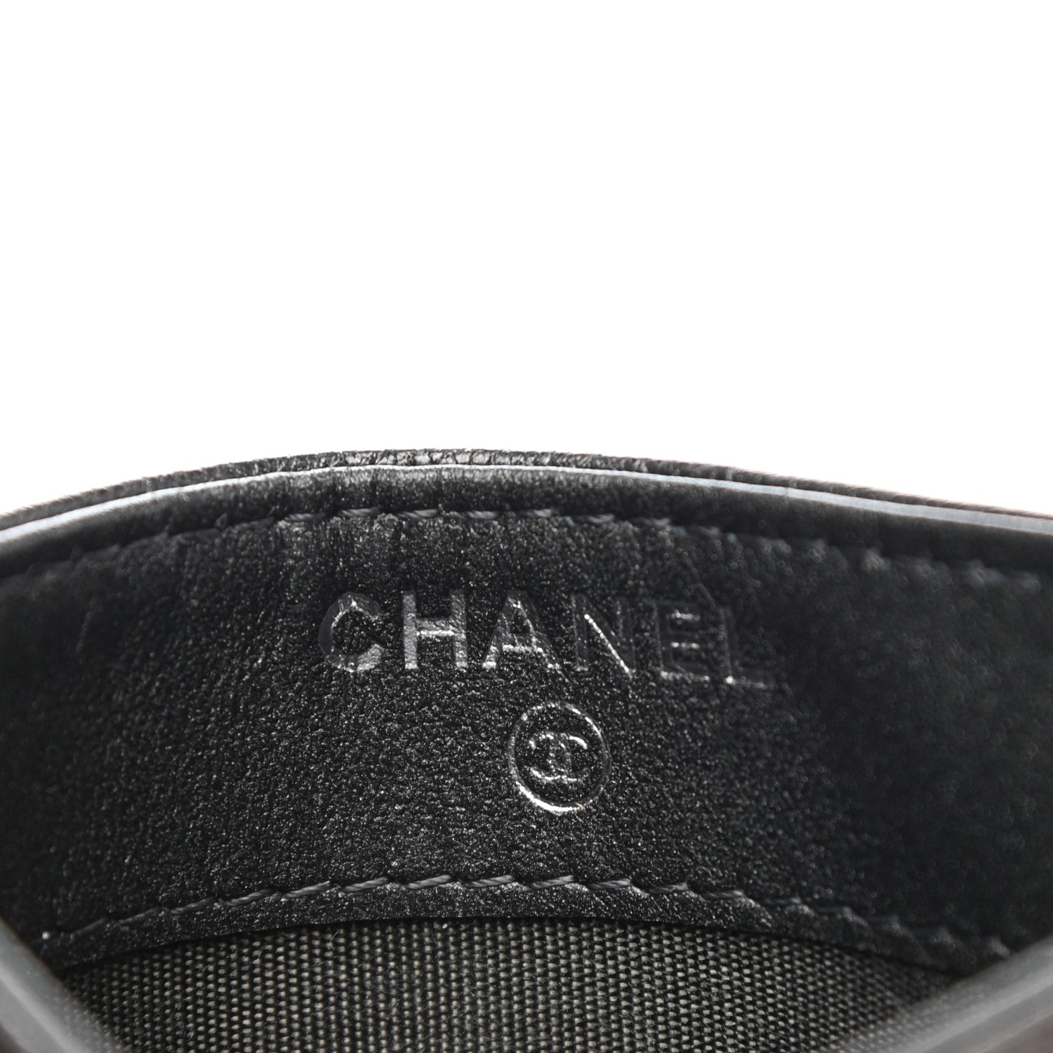 Chanel Goatskin Camellia Embossed Card Holder Black 6 of 10