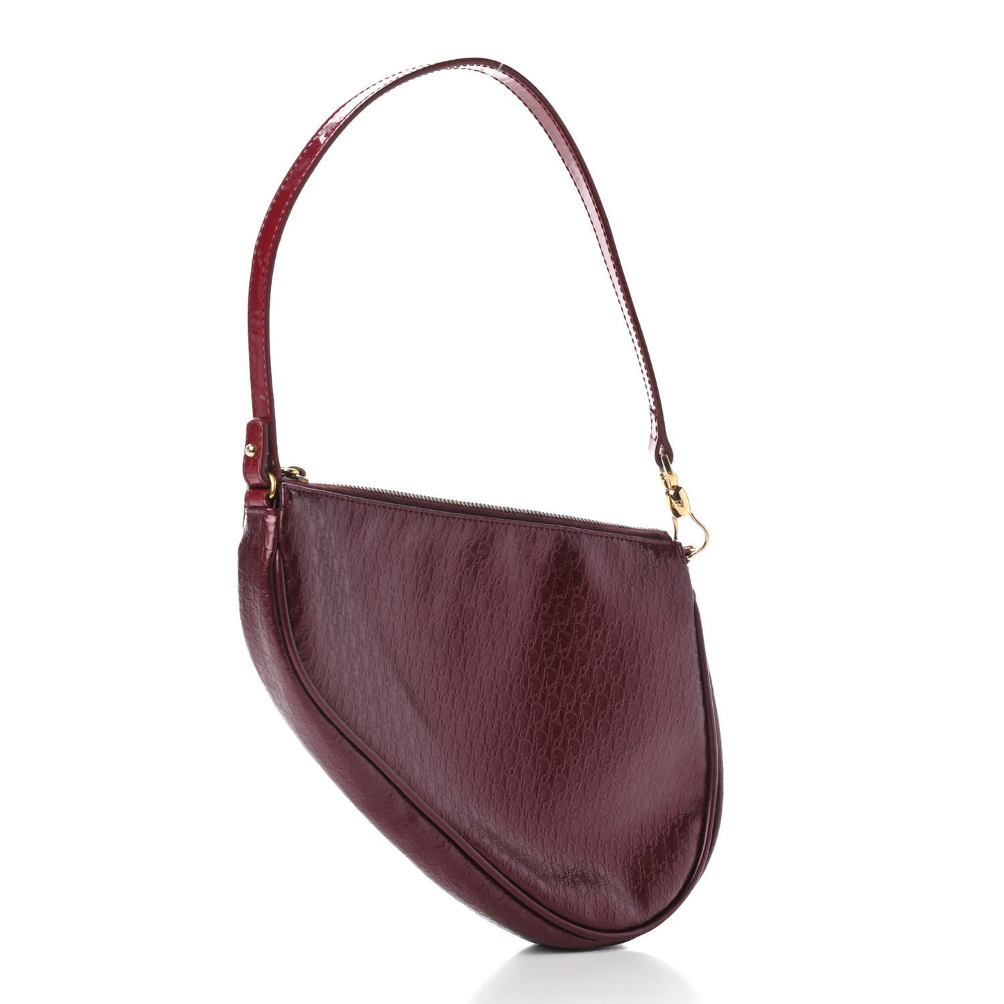 Patent Monogram Mini Saddle Pochette Red