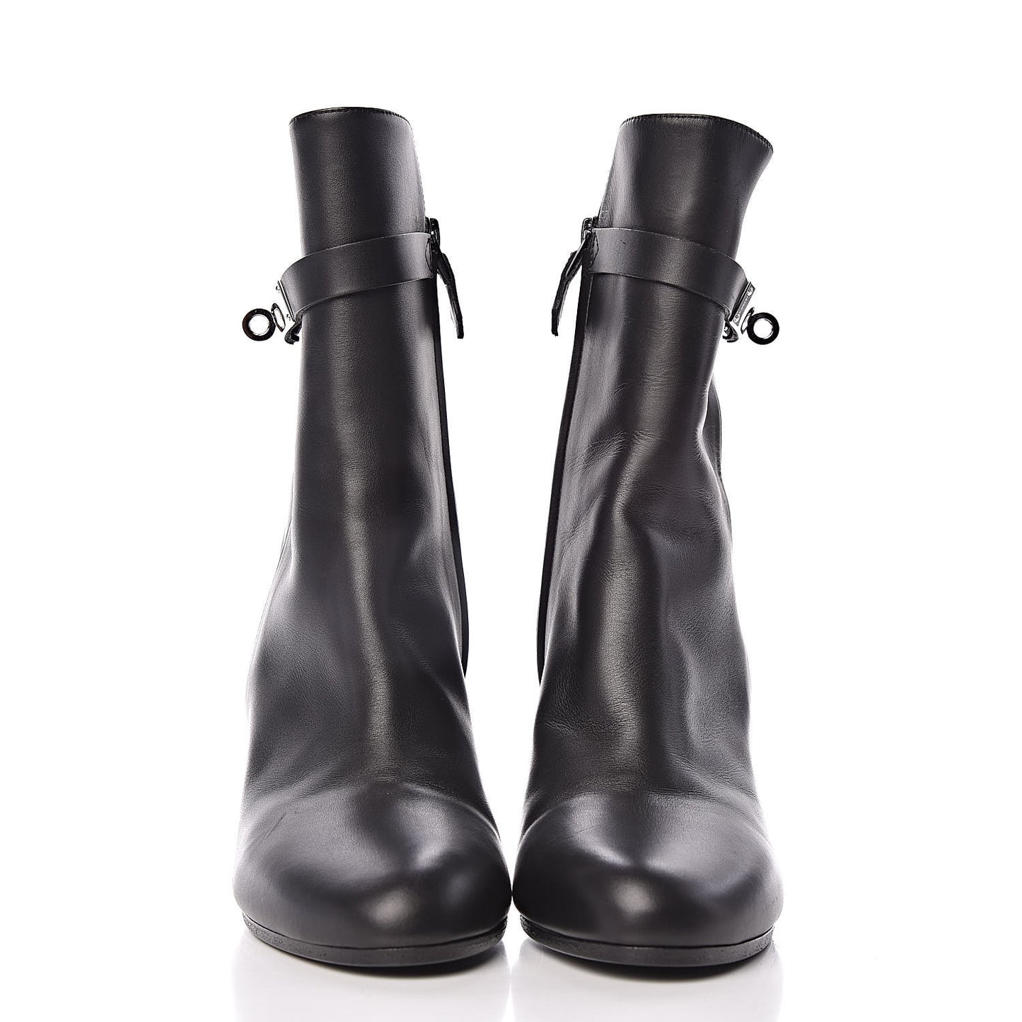 Calfskin Joueuse Ankle Boots 38.5 Black