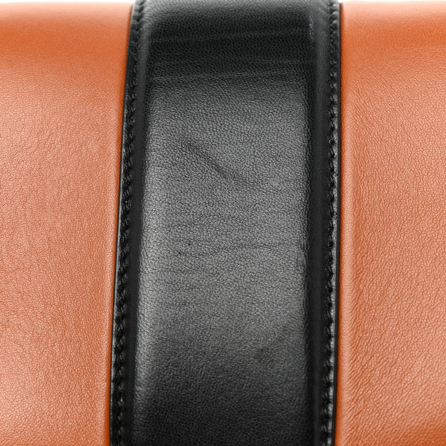 Nappa Apolo Bi-Color Mini Chain Baguette Brandy Black