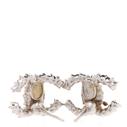Chanel Crystal CC Earrings Silver 4 of 5