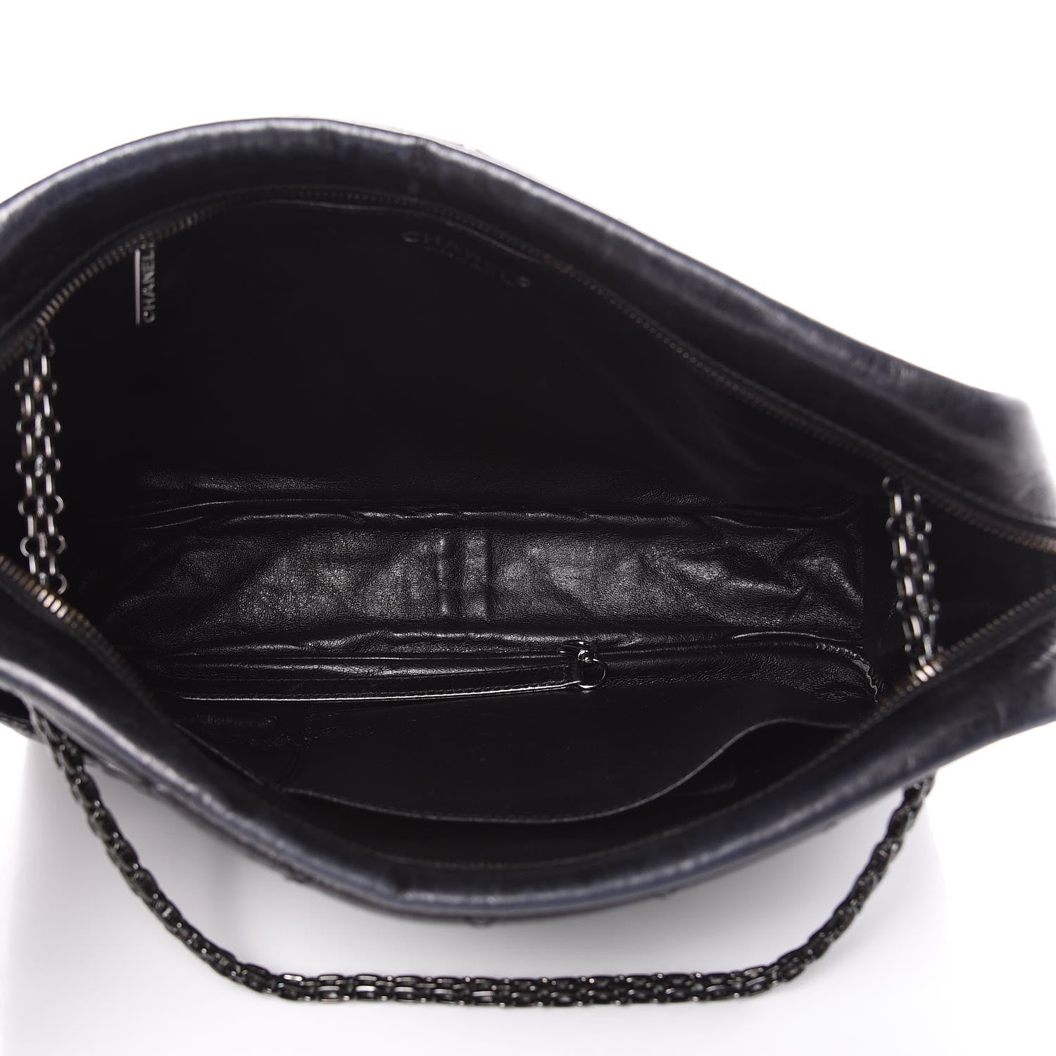 Chanel Metallic Aged Calfskin Quilted Large Reissue Camera Case Black 5 of 15