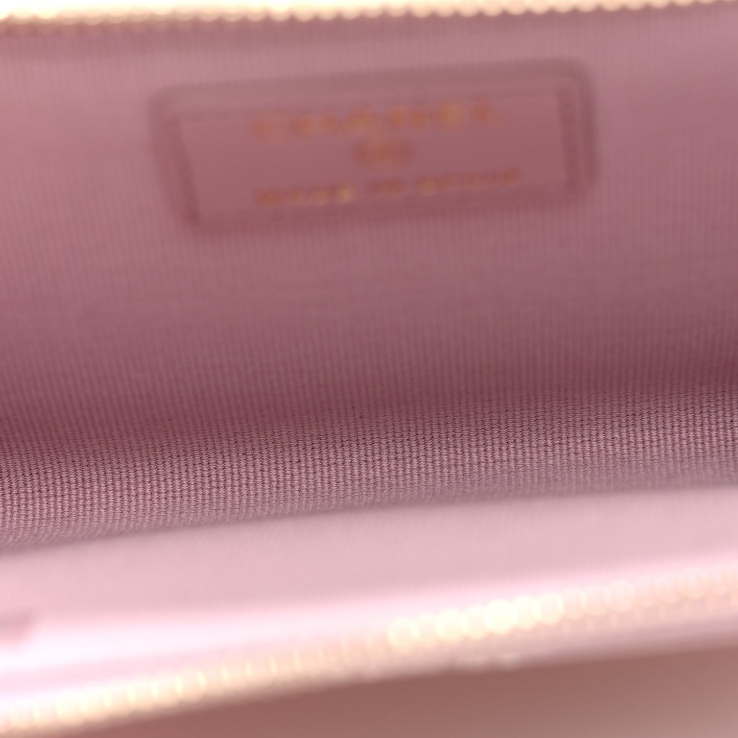 Lambskin Quilted Pearl Crystal CC Zip Around Card Holder Pink