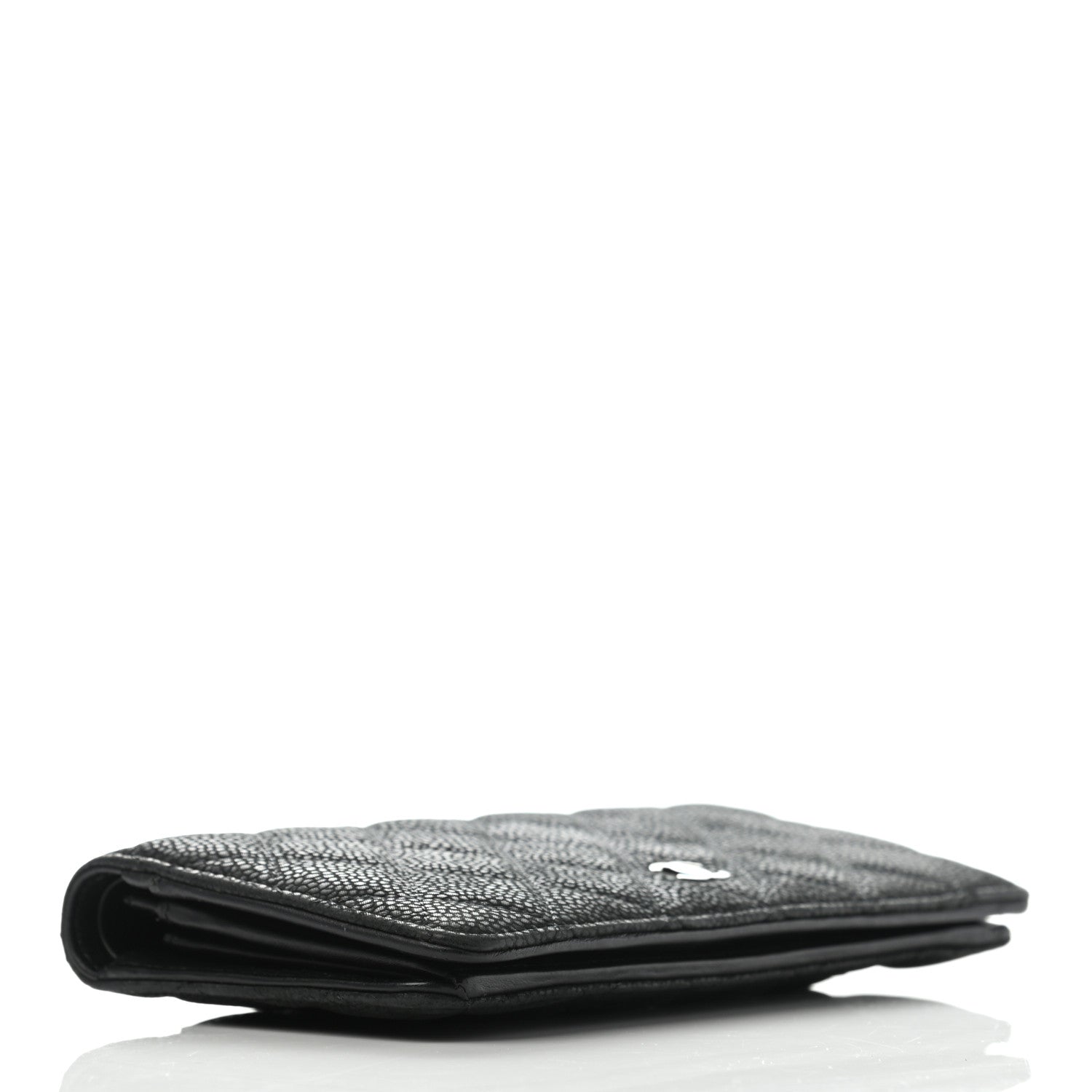 Chanel Caviar Quilted Yen Wallet Black 4 of 10