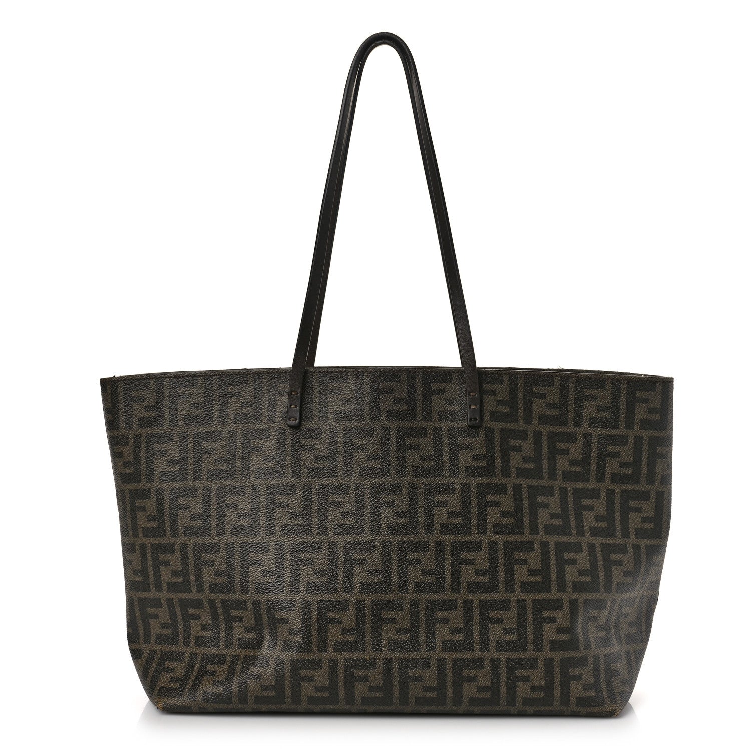 Fendi Zucca Spalmati Medium Roll Tote Tobacco Moro 1 of 12