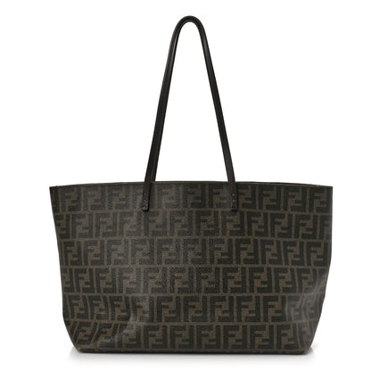 Fendi Zucca Spalmati Medium Roll Tote Tobacco Moro 1 of 12