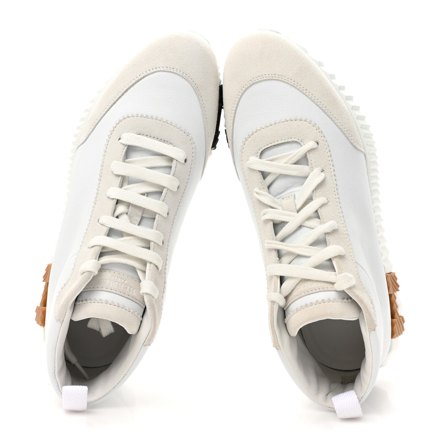 Goatskin Suede Hip-Hop High Top Sneakers 38 White