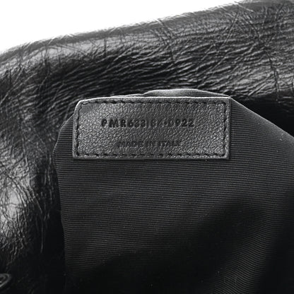 Saint Laurent Crinkled Calfskin Matelasse Monogram Medium Niki Chain Satchel Black 7 of 11