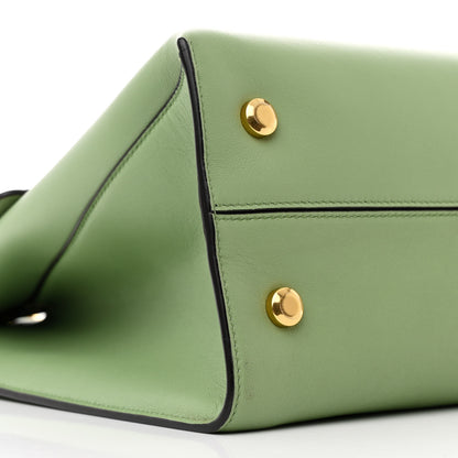 Salvatore Ferragamo Calfskin Gancini Large Trifolio Top Handle Bag Sage Green 10 of 11