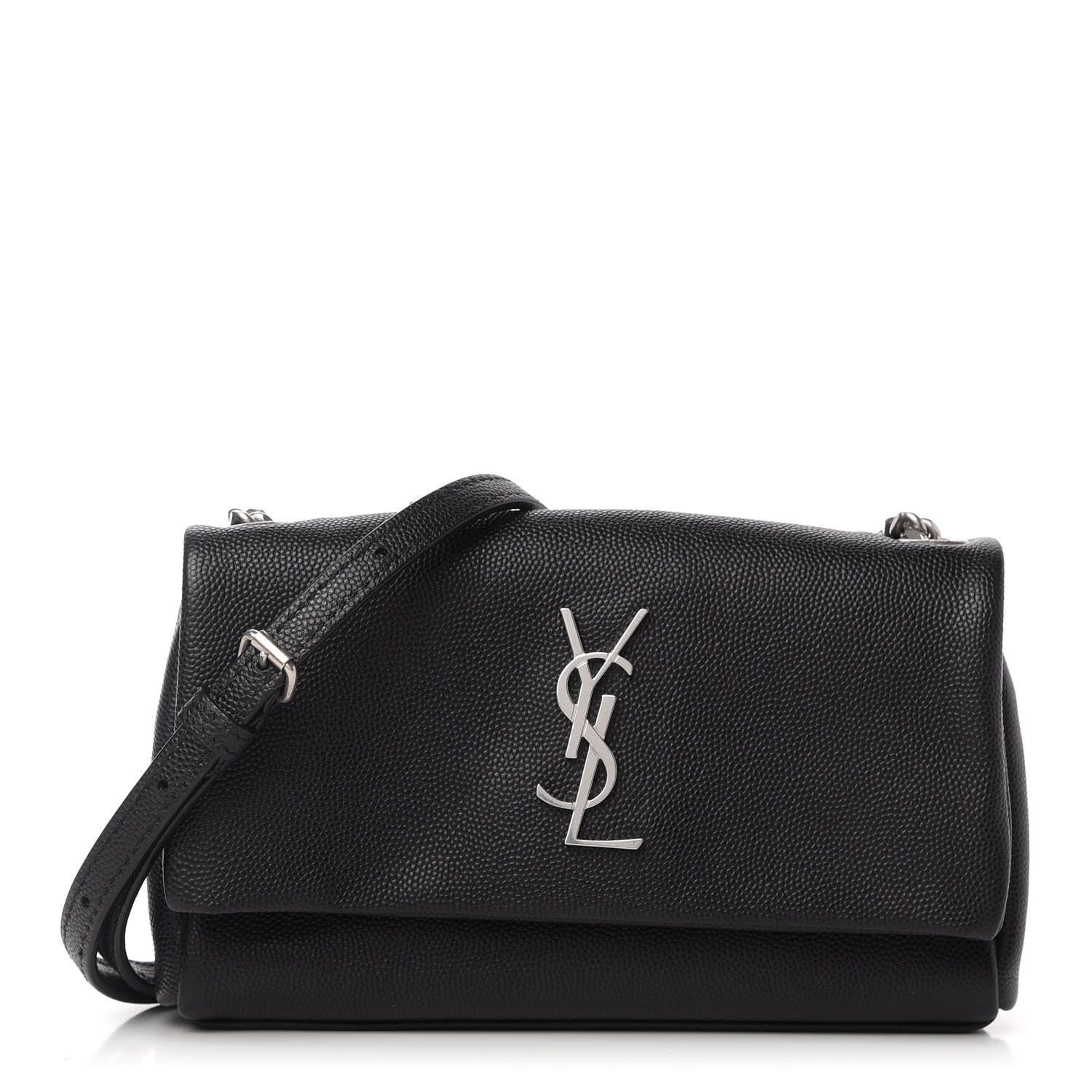 Saint Laurent Grain De Poudre Monogram Toy West Hollywood Fold-Over Bag Black 1 of 10