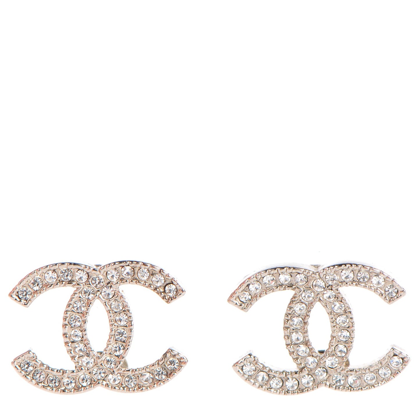 Crystal CC Earrings Silver