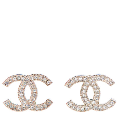 Chanel Crystal CC Earrings Silver 1 of 5
