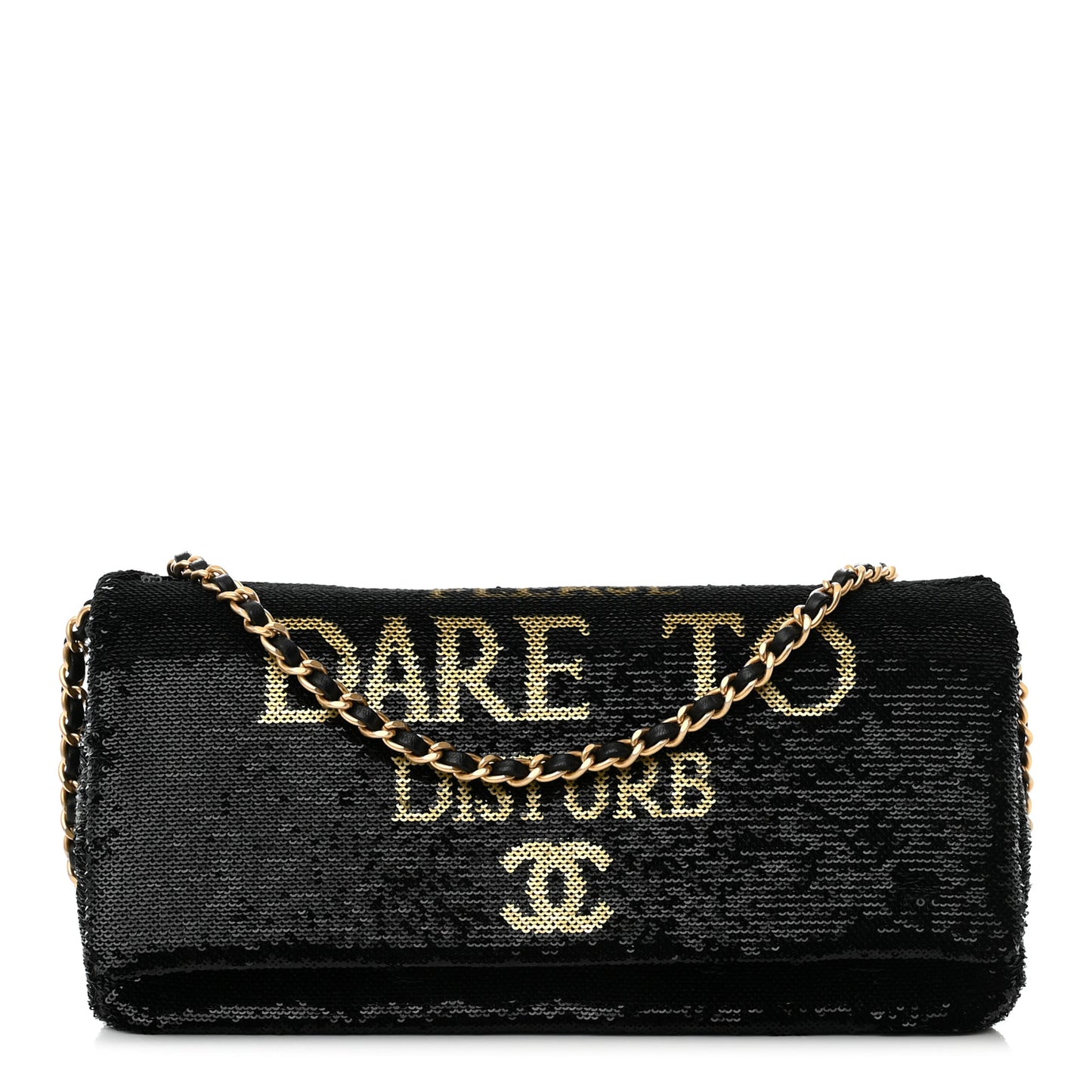 Sequin Paris Cosmopolite Dare To Disturb Flap Black Gold