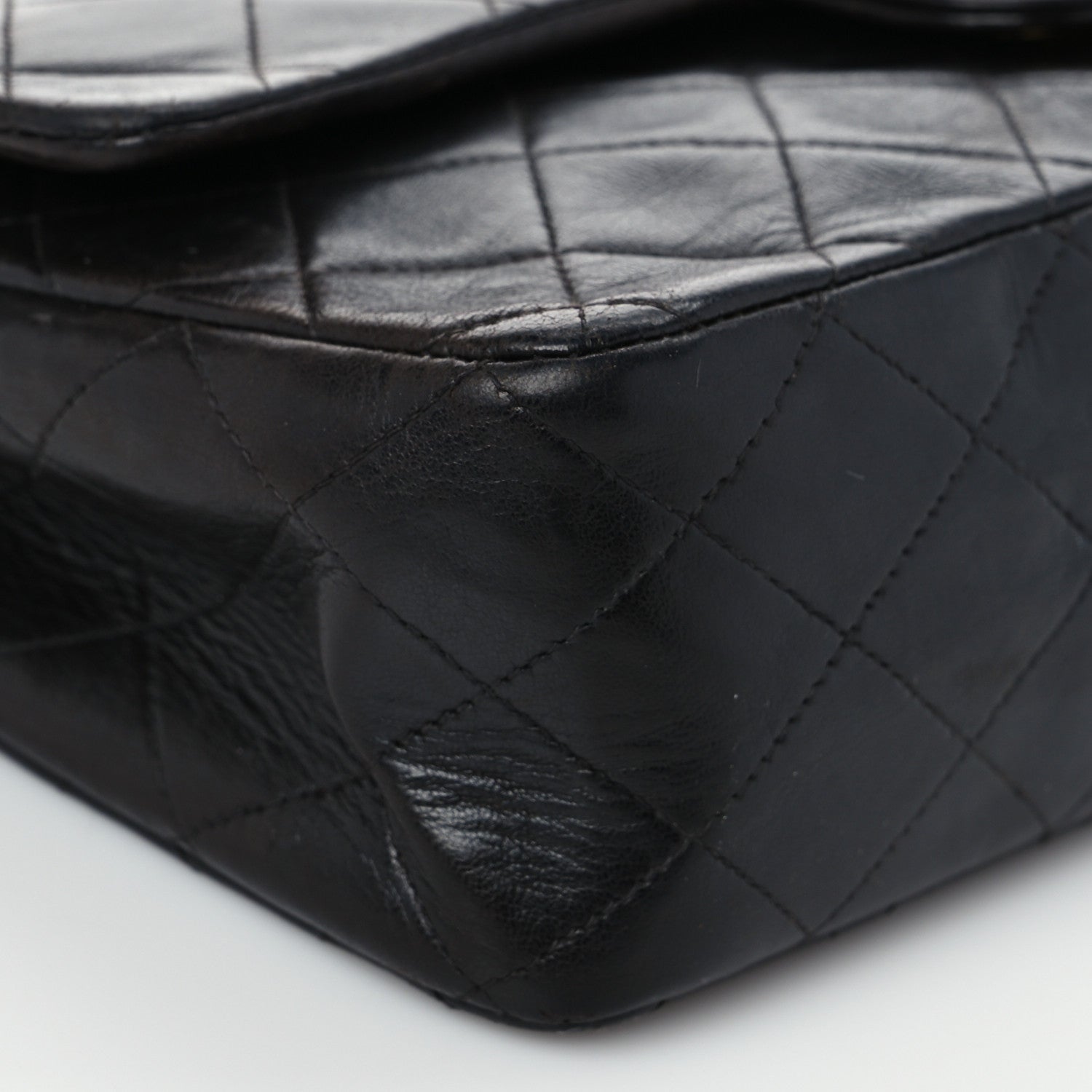 Chanel Lambskin Quilted Medium Double Flap Black 8 of 14