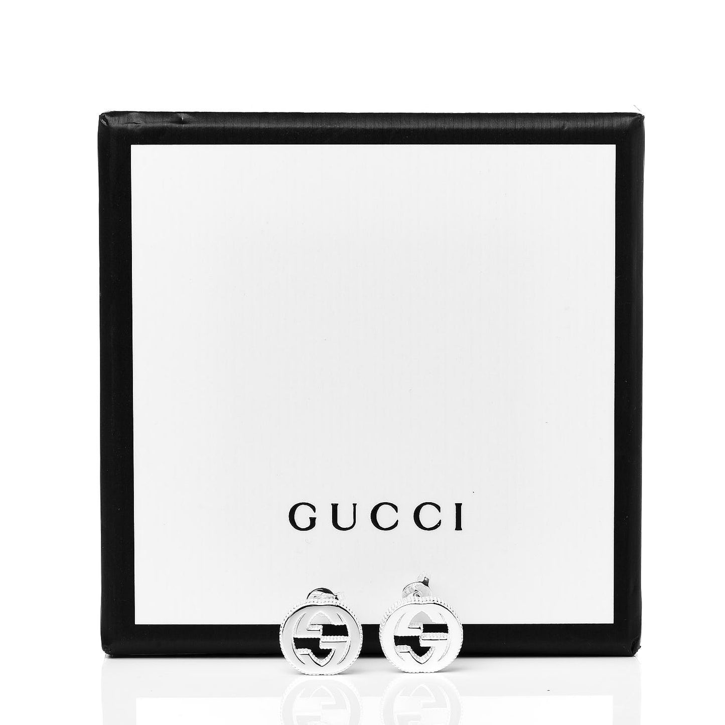 Sterling Silver Interlocking G Stud Earrings