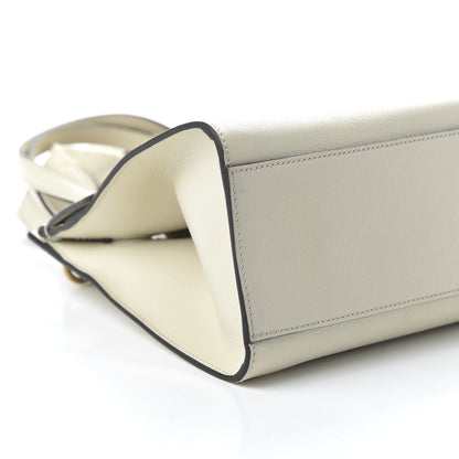 Gucci Grained Calfskin Web Stripe Butterfly Medium Totem Top Handle Bag White 7 of 11