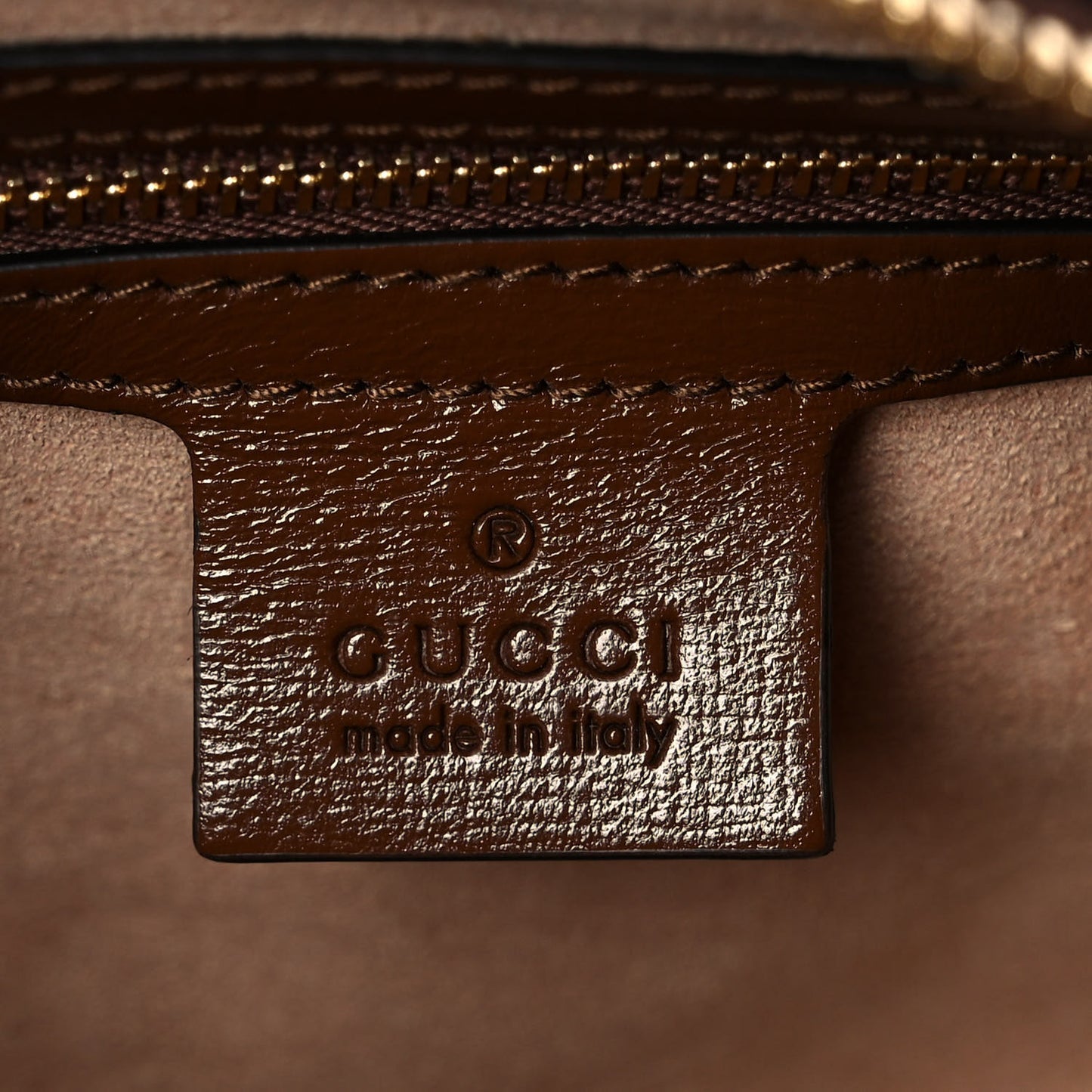 GG Supreme Monogram Small Horsebit 1955 Shoulder Bag Beige Brown Sugar