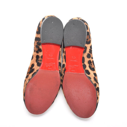Christian Louboutin Pony Hair Leopard Print Sakouette Loafers Flats 40.5 7 of 14