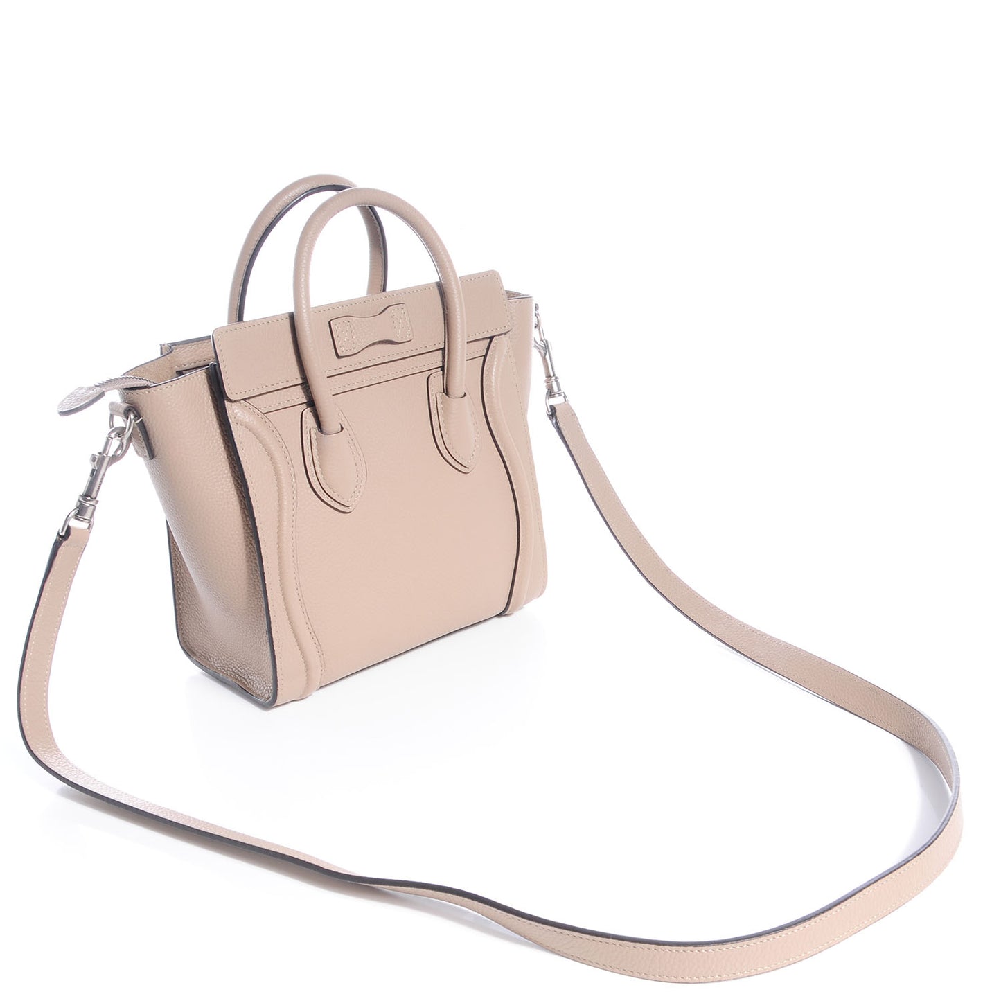 Drummed Leather Nano Luggage Dune