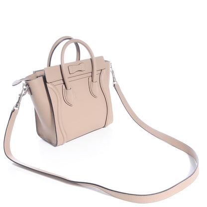 Celine Drummed Leather Nano Luggage Dune 3 of 8