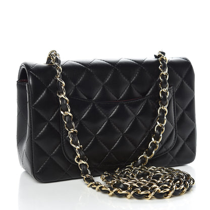 Chanel Lambskin Quilted Mini Rectangular Flap Black 3 of 10