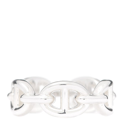 Hermes Sterling Silver PM Chaine d'Ancre Enchainee Band Ring 50 5.25 3 of 6