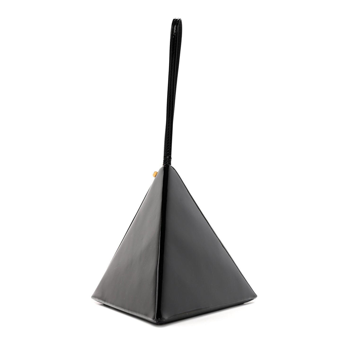 Patent Pyramid Clutch Black