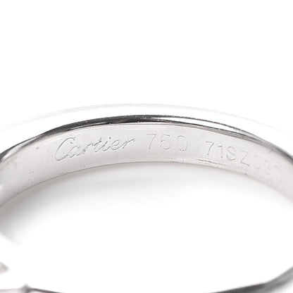 Cartier 18K White Gold Diamond .28ct C De Cartier Solitaire Ring 50 5.25 4 of 5
