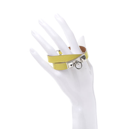 Hermes Epsom Rivale Double Tour Bracelet M Lime 2 of 7