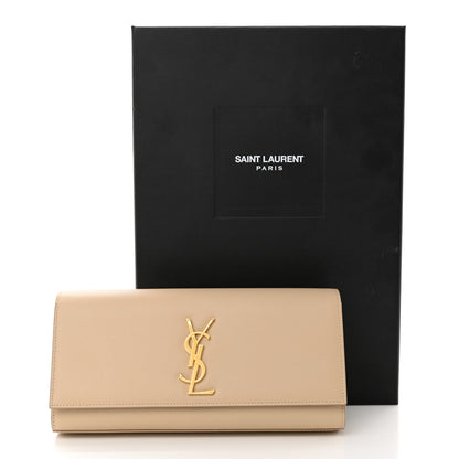 Saint Laurent Grain De Poudre Classic Monogram Cassandre Clutch Nude Powder 10 of 10