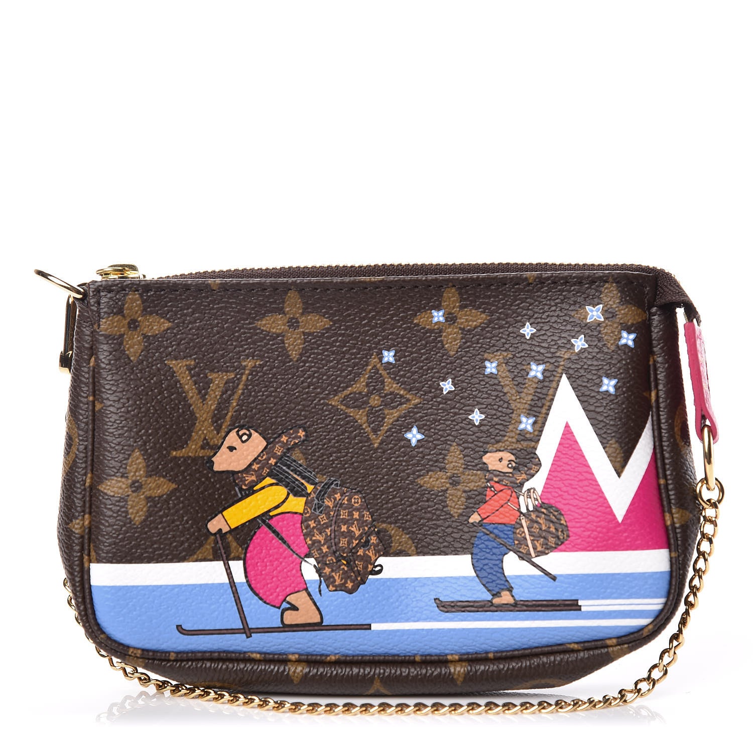Louis Vuitton Monogram 2018 Christmas Animation Mini Bears Pochette Accessories 1 of 8