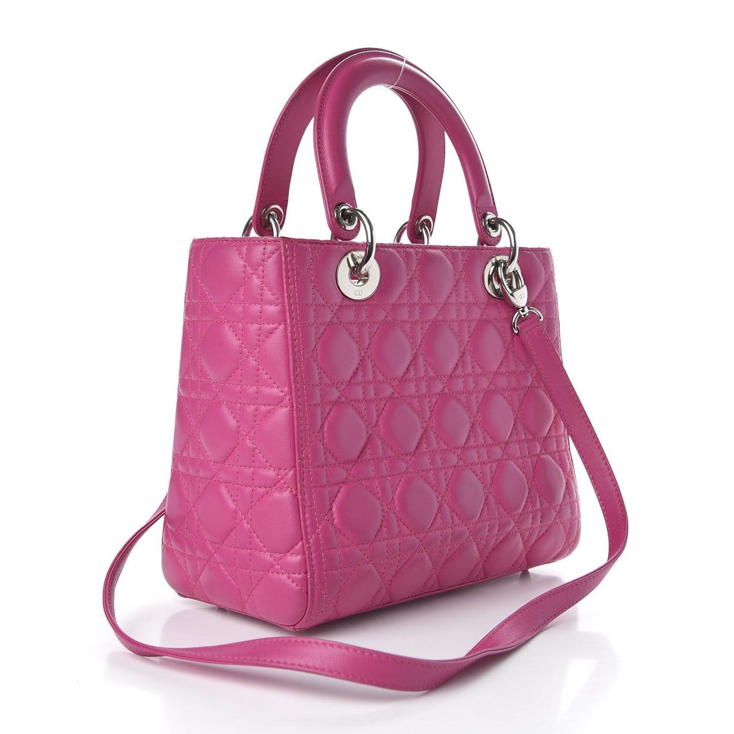 Lambskin Cannage Medium Lady Dior Pink