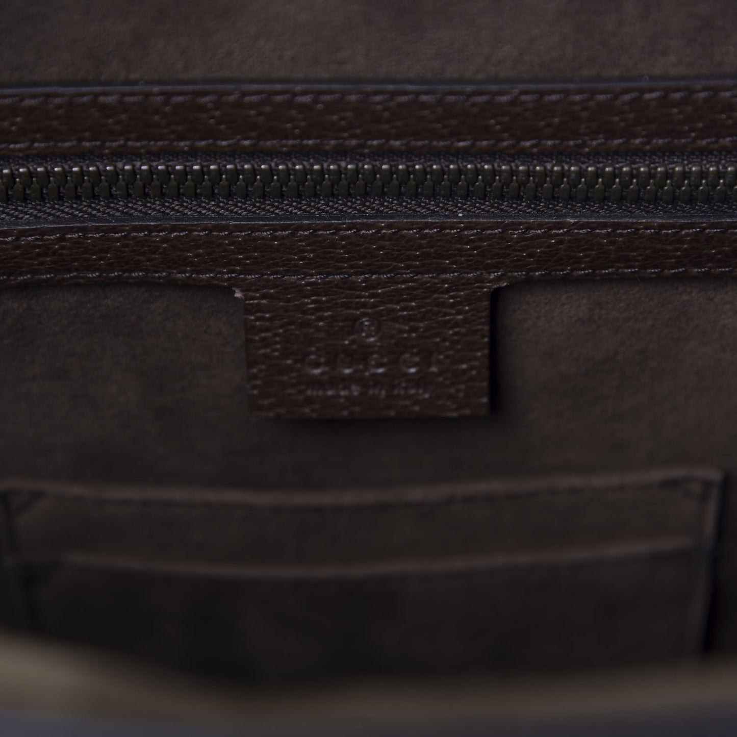 Suede Rainbow Strap Briefcase Brown