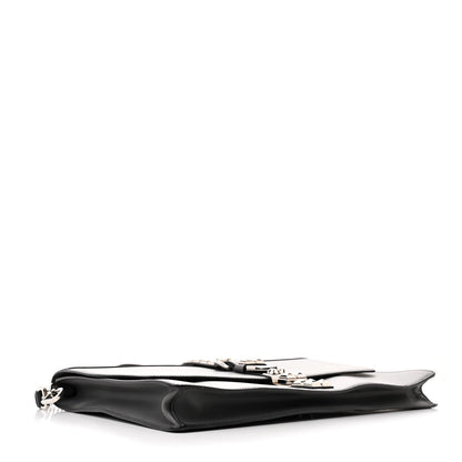 Prada Saffiano City Calfskin Studded Large Elektra Shoulder Bag Mercurio Black 4 of 14