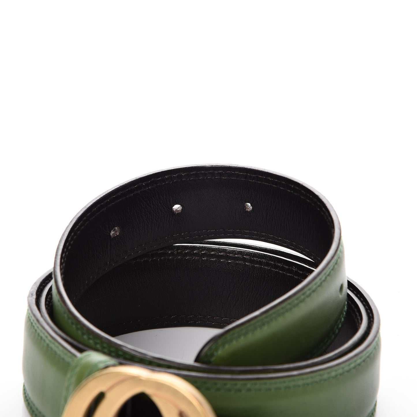 Calfskin Interlocking G Belt 80 32 Green