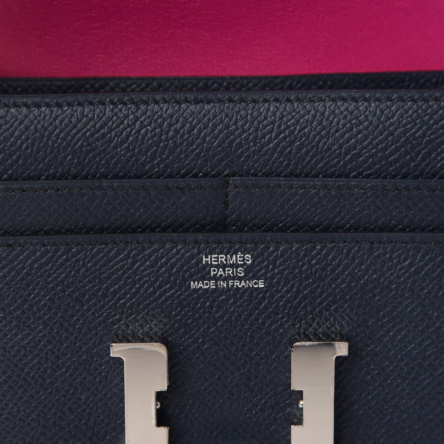 Hermes Epsom Constance Short Wallet Bleu Indigo Rose Pourpre 6 of 7