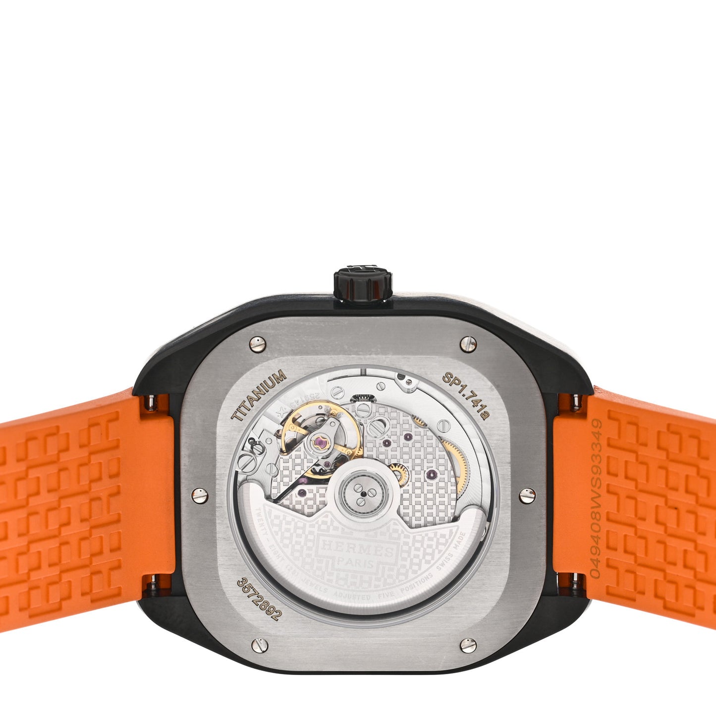 DLC Coated Titanium Rubber 39mm H08 Automatic Watch Orange