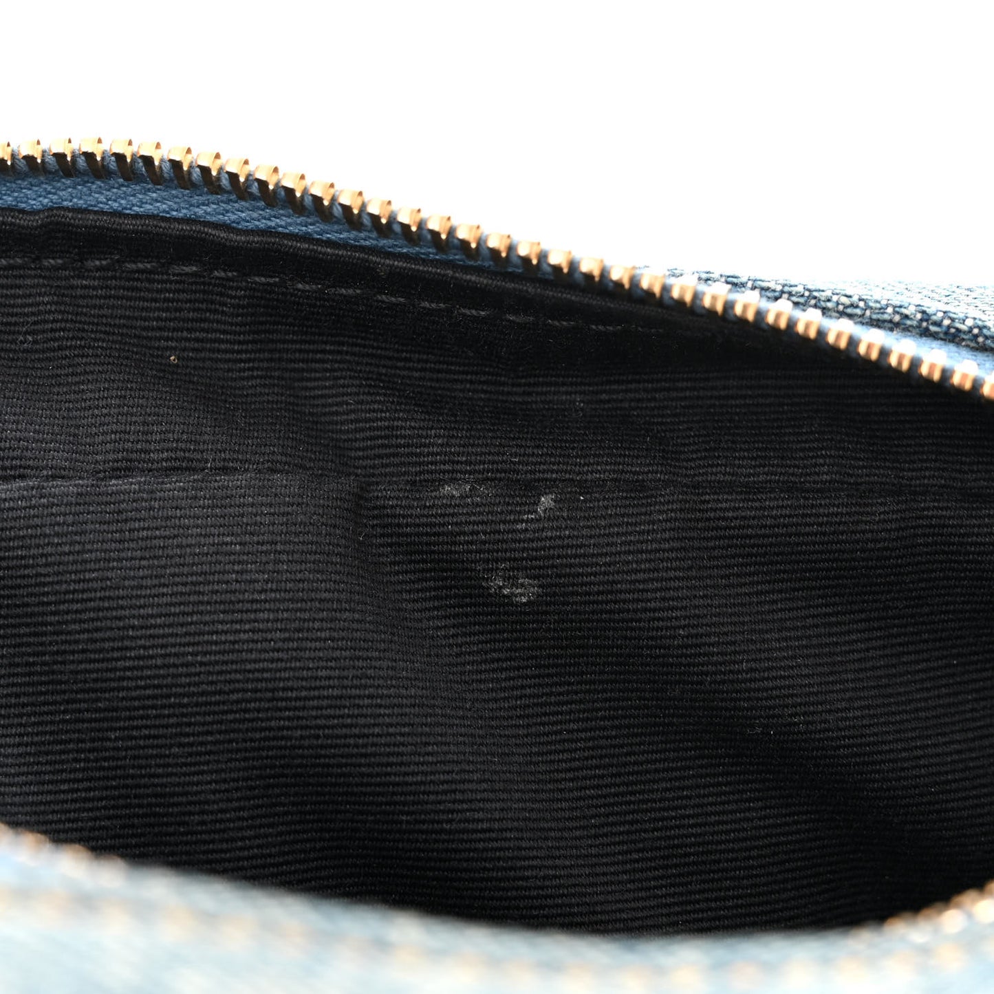 Denim Matelasse Quilted Summer Embroidered Classic Monogram Camera Bag Blue