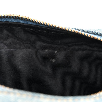 Saint Laurent Denim Matelasse Quilted Summer Embroidered Classic Monogram Camera Bag Blue 11 of 11