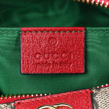 Gucci Soft GG Supreme Monogram Calfskin Medium Ophidia Cosmetic Case Beige Ebony Hibiscus Red 6 of 11